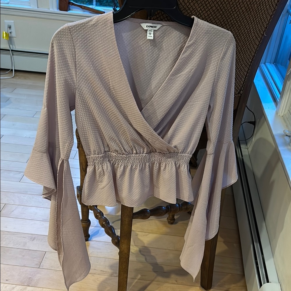 Express Bell Sleeve Wrap Blouse